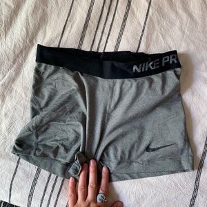 Nike pro dry fit grey spandex!!